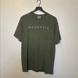Forest Green Magnolia Farms Short Sleeve T-shirt Classic Style Size L